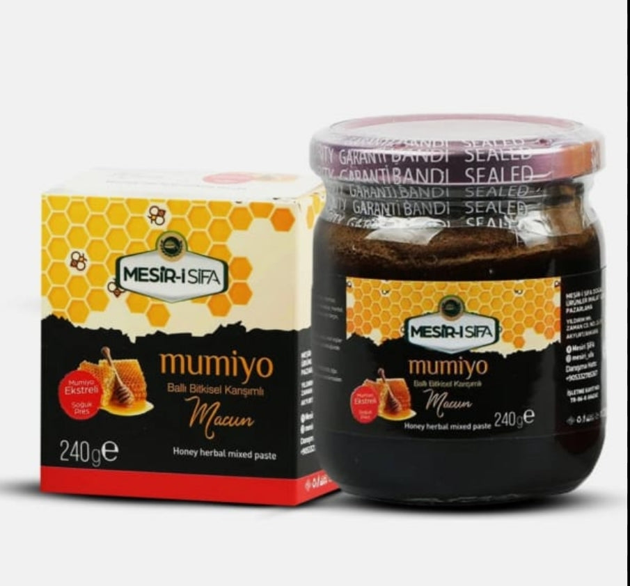 Pastă Mixtă cu Miere și Mumiyo 240g | Energie, Vitalitate și Regenerare Naturală