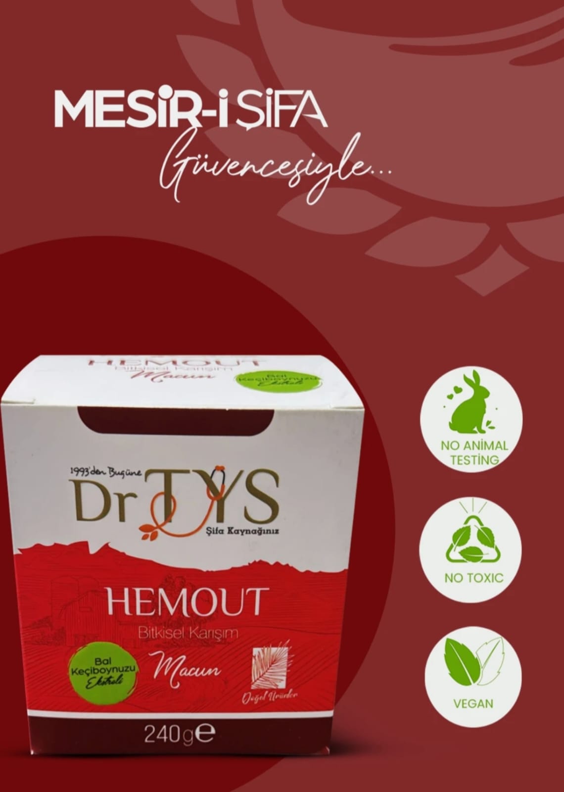 Pastă mixtă din plante naturale – Sprijin pentru sănătatea venelor și confortul rectal hemoroizi Dr TYS 240 gr
