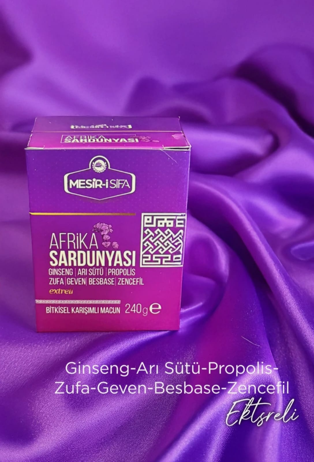 Pastă mixtă cu extract din mușcat african, ginseng, propolis, ghimbir și lăptișor de matcă – Energie, vitalitate și imunitate 240 gr mesiri i sifa
