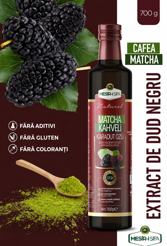 Extract de dud negru cu Matcha și ceai verde