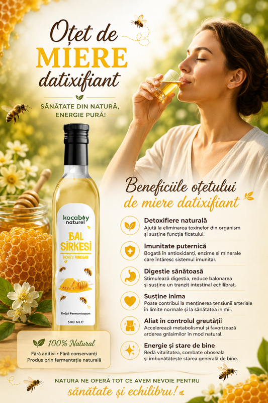 Oțet detox cu miere naturală
