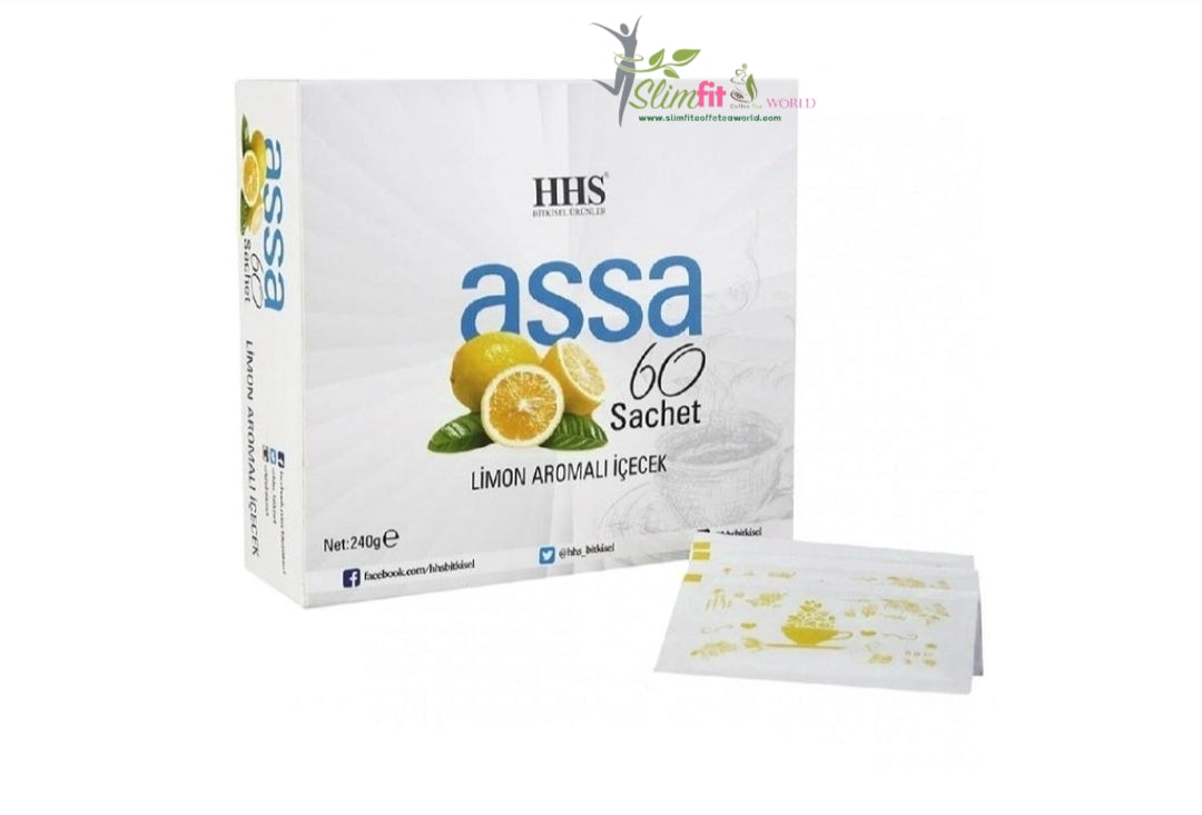 Assa ceai detox antioxidant pentru arderea grasimilor din corp 60 plicuri cu aroma de lamaie