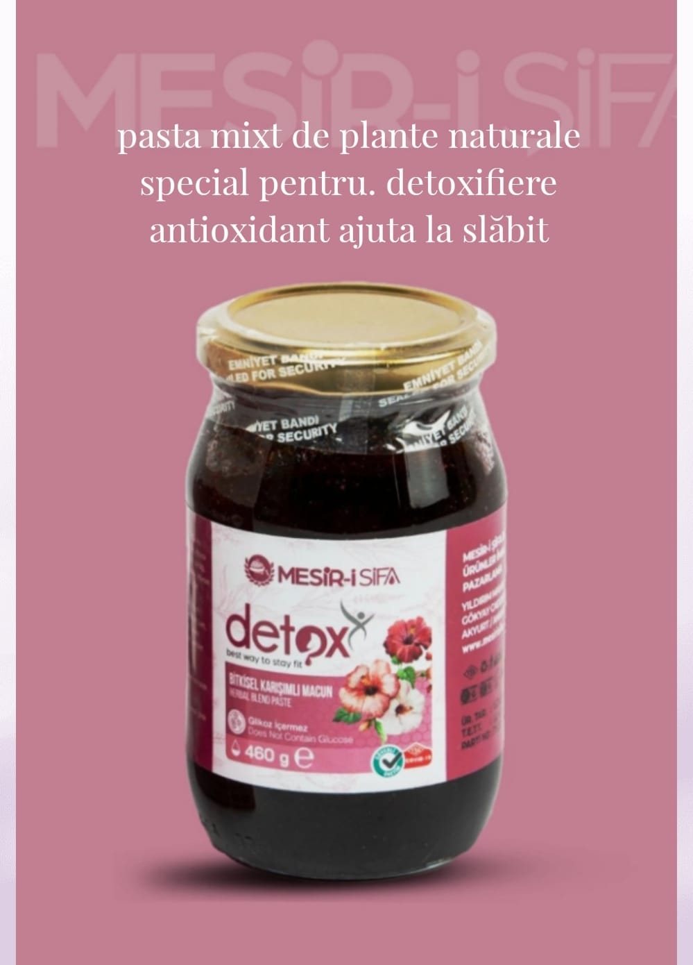 Detox Pastă mixtă din plante naturale – Detoxifiere și susținere a arderii grăsimilor 460 gr