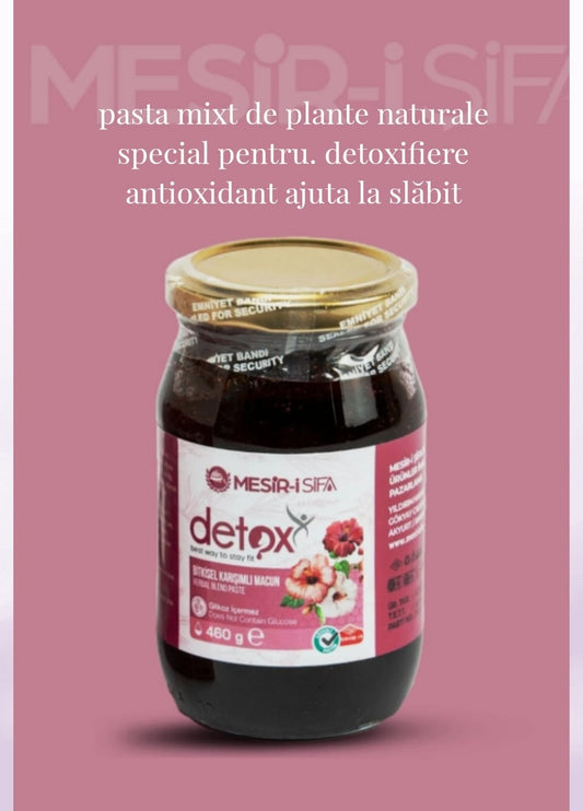 Detox Pastă mixtă din plante naturale – Detoxifiere și susținere a arderii grăsimilor 460 gr