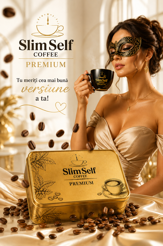 Slim Self Coffee Premium – Cafea instant premium, 30 plicuri detox