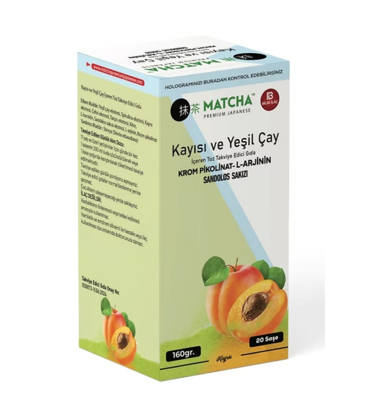 Matcha Verde Premium cu Aromă de Caise | Energie Naturală și Antioxidanți