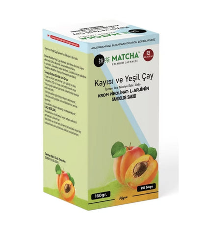 Matcha Verde Premium cu Aromă de Caise | Energie Naturală și Antioxidanți