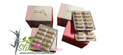 Diox capsule din ceai detox ajuta la arderea grasimilor detoxifiere produs NOU 30 capsule