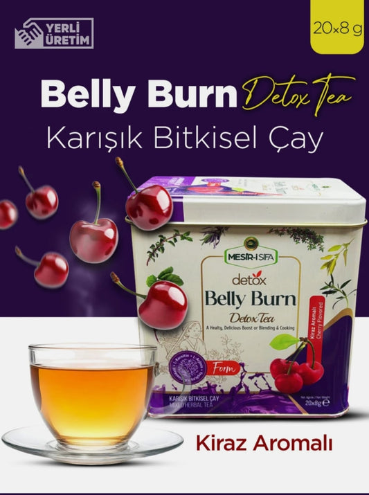 Belly burn, Ceai de slăbit și detox cu aromă de cireșe – Gust plăcut și corp ușor 8gr x 20