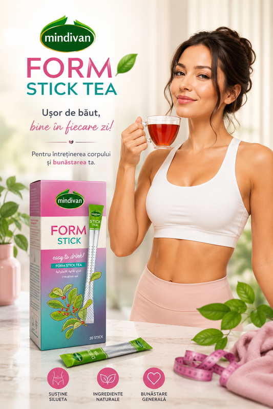 Mindivan Form Stick Tea – Ceai la plic tip stick, 20 bucăți detox natural