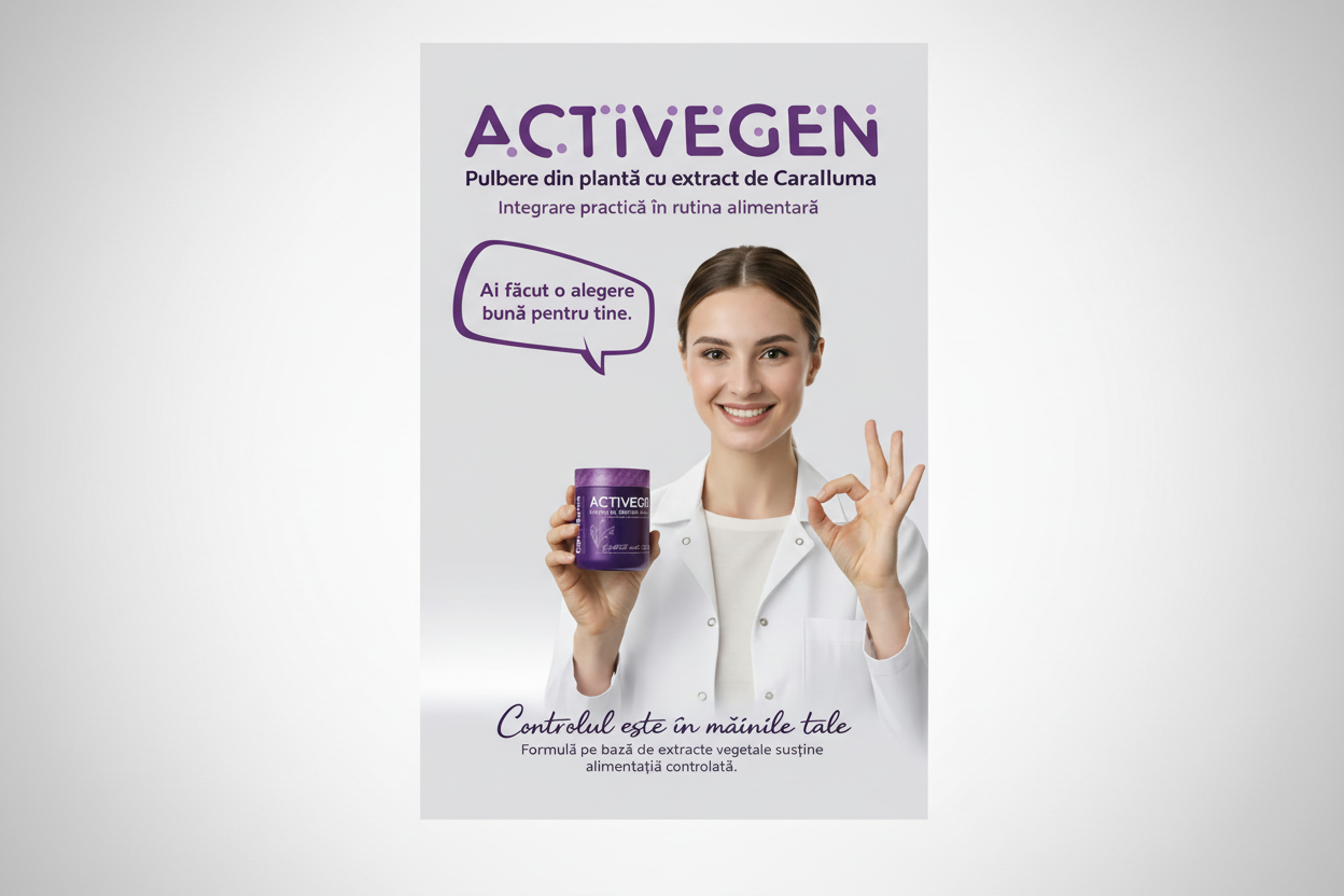 ACTIVEGEN pulbere din Plante cu extract de caralluma detox 150gr