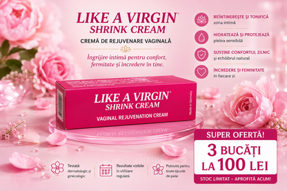 Set 3x Like a Virgin Shrink Cream – Cremă de Îngrijire Intimă pentru Hidratare și Confort