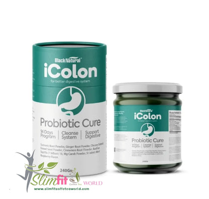 I Colon  black Natural tratament detoxifiere colon  probiotic cure 240 g