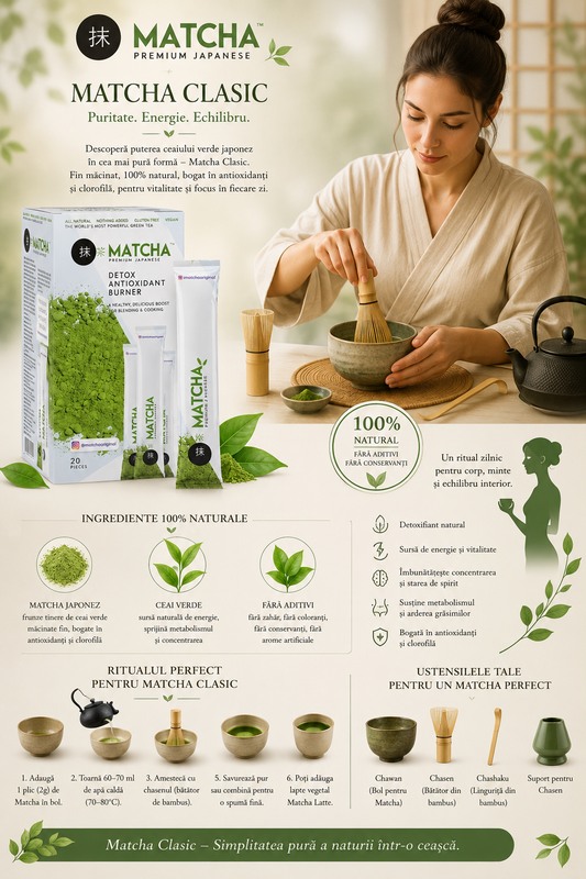 Matcha ceai verde detox  antioxidant