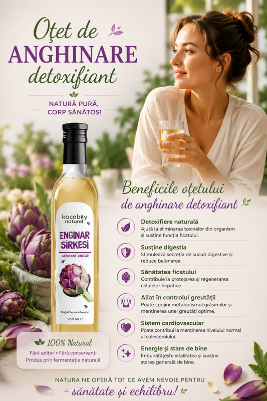 Oțet de Anghinare 500ml | Detox Natural, Digestie și Susținerea Controlului Greutății