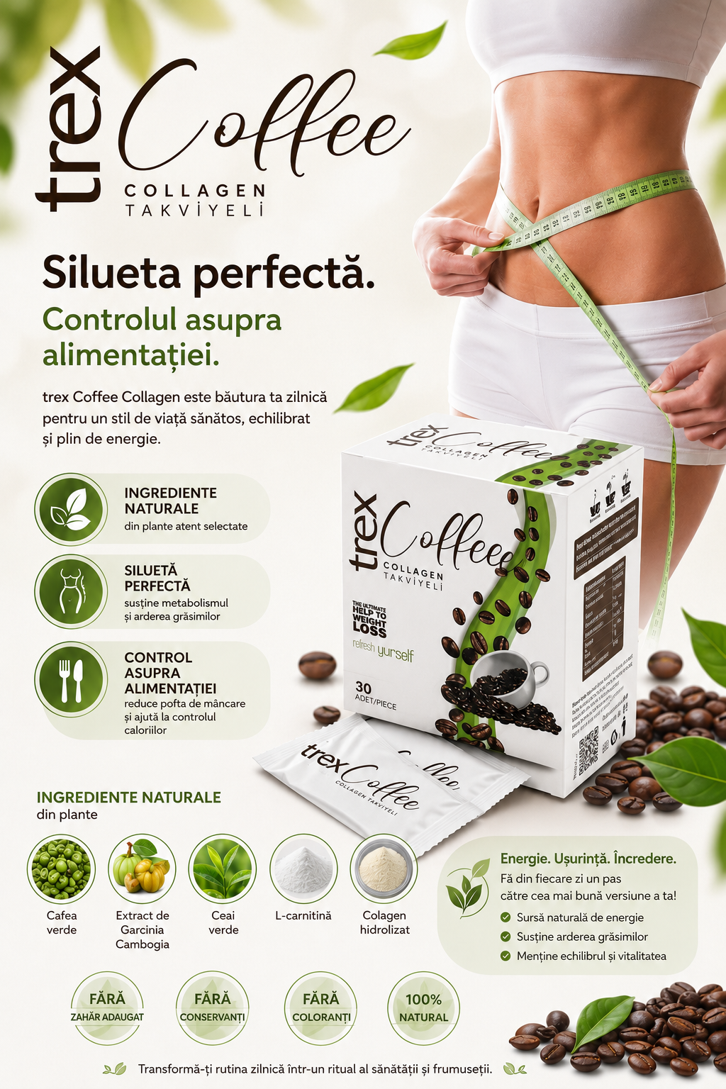 Trex coffee cu colagen detox