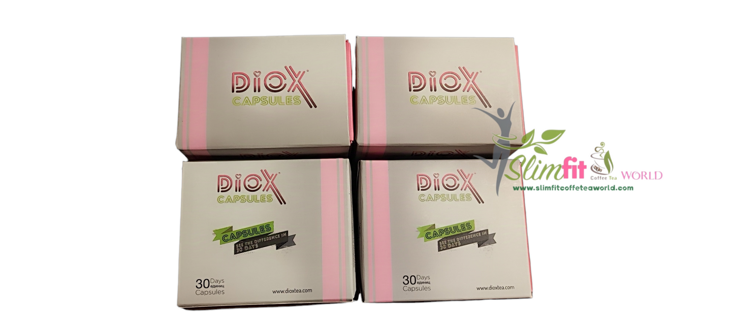 Diox capsule din ceai detox ajuta la arderea grasimilor detoxifiere produs NOU 30 capsule