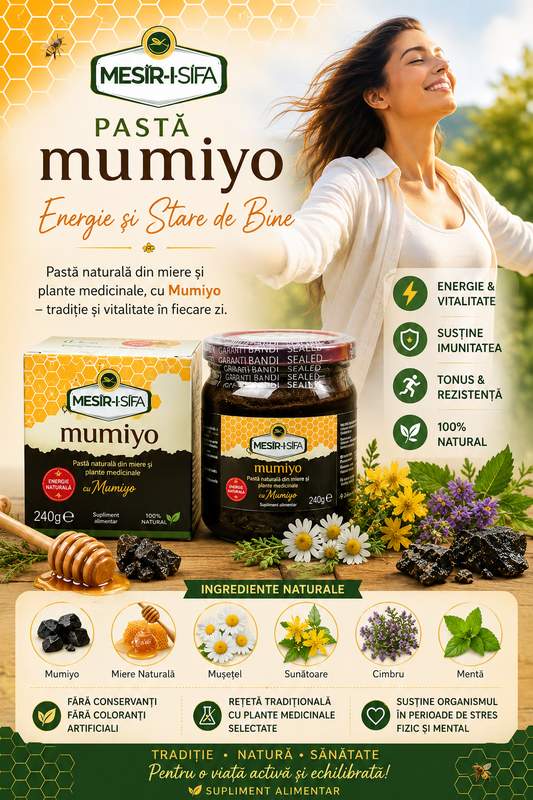 Pastă Mixtă cu Miere și Mumiyo 240g | Energie, Vitalitate și Regenerare Naturală