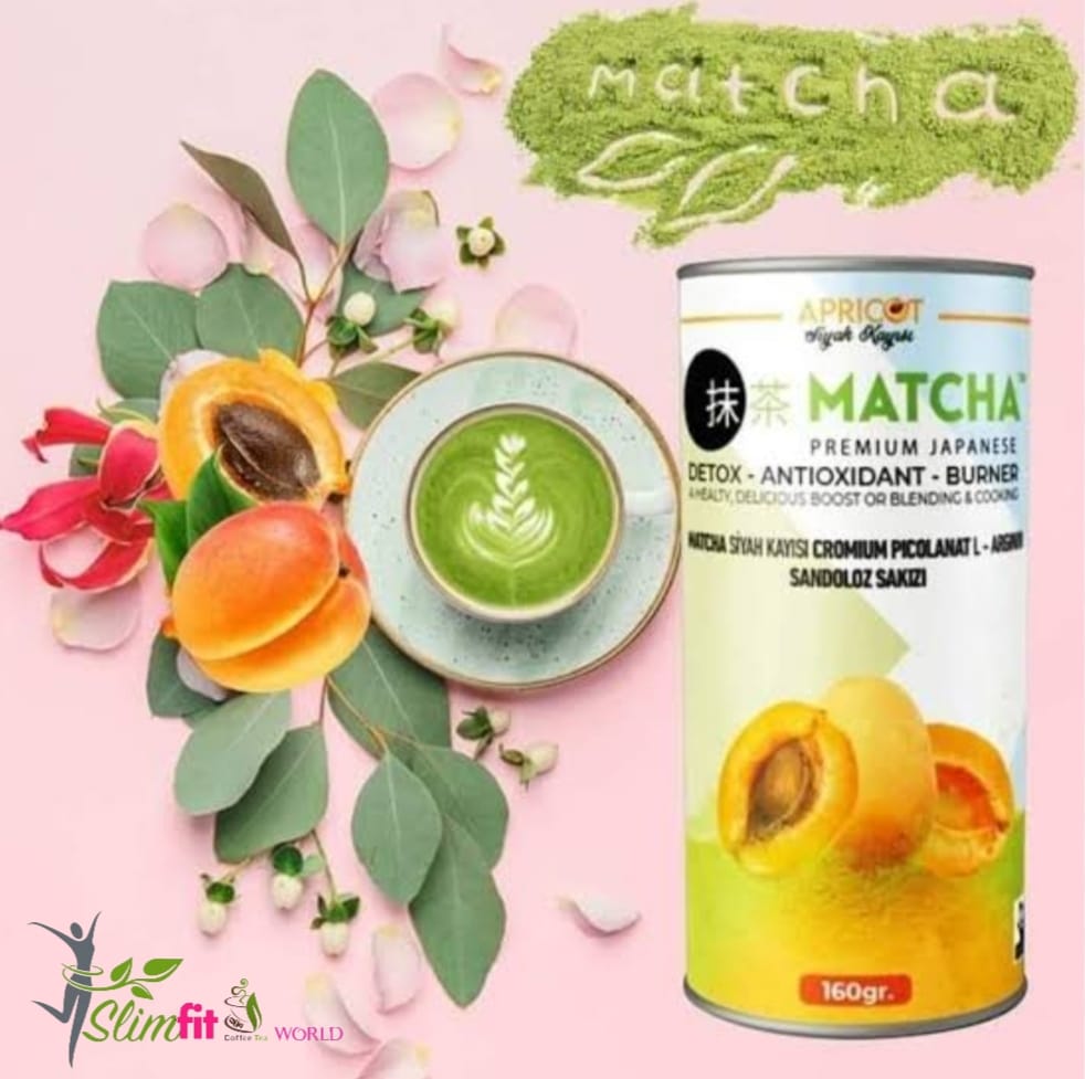 Matcha ceai verde cu caise  antioxidant detox