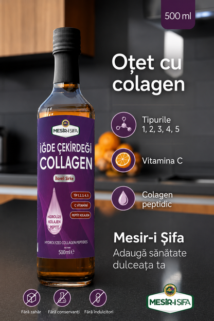 Oțet cu Colagen Hidrolizat și Vitamina C 500ml pentru Energie și Vitalitate