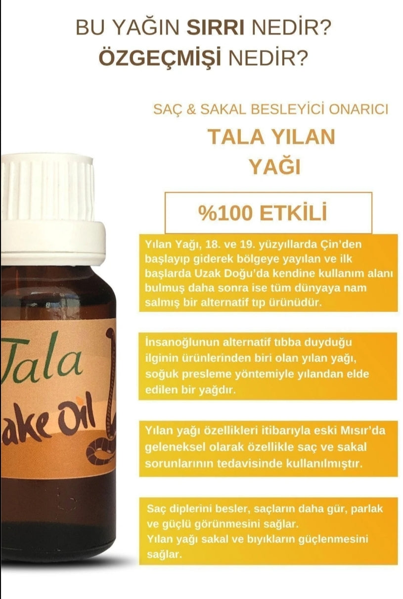 Ulei de șarpe Tala Snake Oil 20 ml pentru păr, barbă și piele