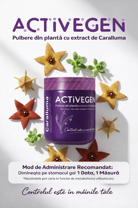ACTIVEGEN pulbere din Plante cu extract de caralluma detox 150gr