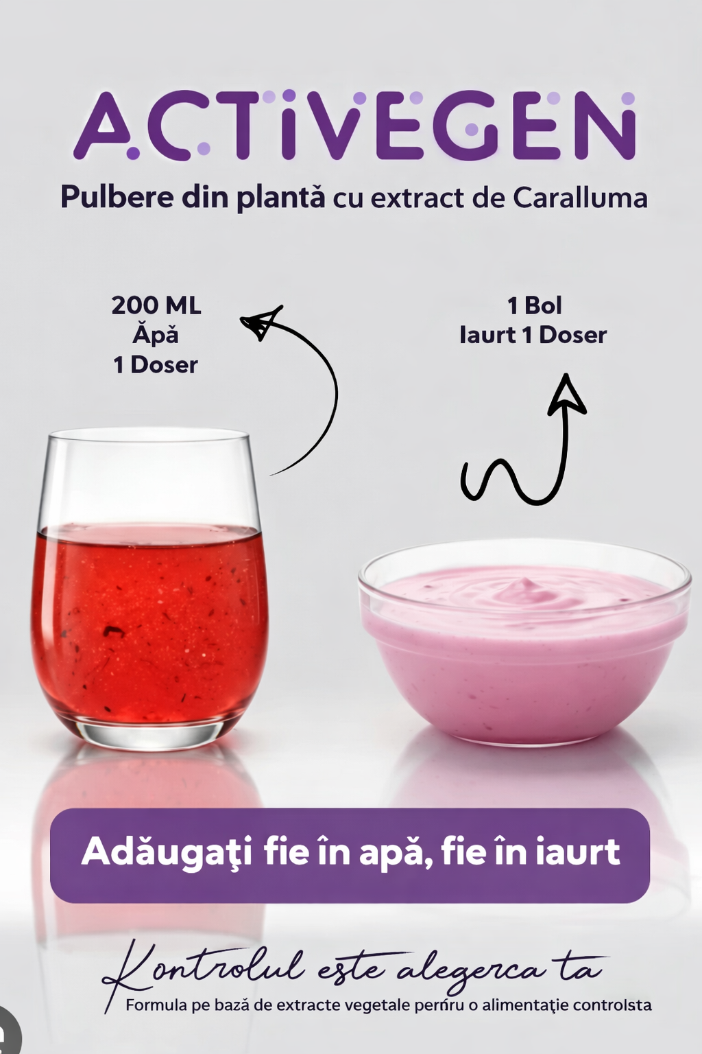 ACTIVEGEN pulbere din Plante cu extract de caralluma detox 150gr