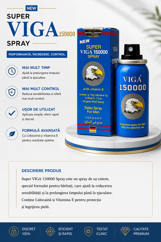 Super VIGA 150000 Spray pentru Bărbați 45 ml – Spray cu Lidocaină și Vitamina E