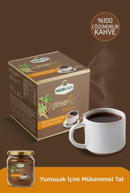 Cafea solubila energizanta cu extract natural din gin seng revitalizanta 75gr