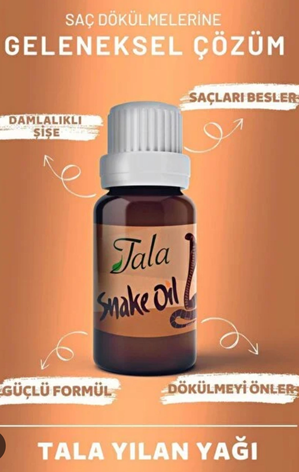 Ulei de șarpe Tala Snake Oil 20 ml pentru păr, barbă și piele