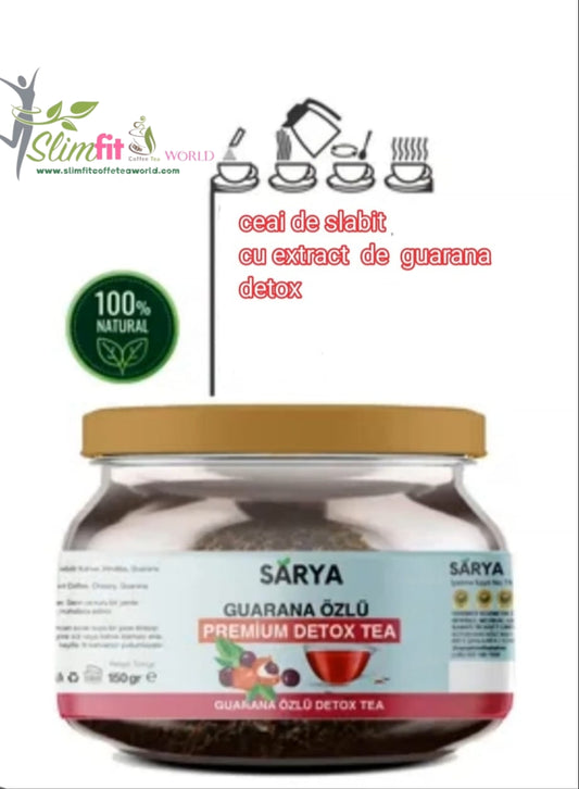 Ceai de slabit si detox SARYA cu extract din guarana 3/5 kg pe luna garantat