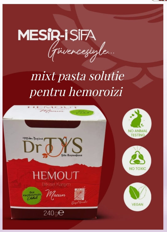 Pastă mixtă din plante naturale – Sprijin pentru sănătatea venelor și confortul rectal hemoroizi  Dr TYS 240 gr