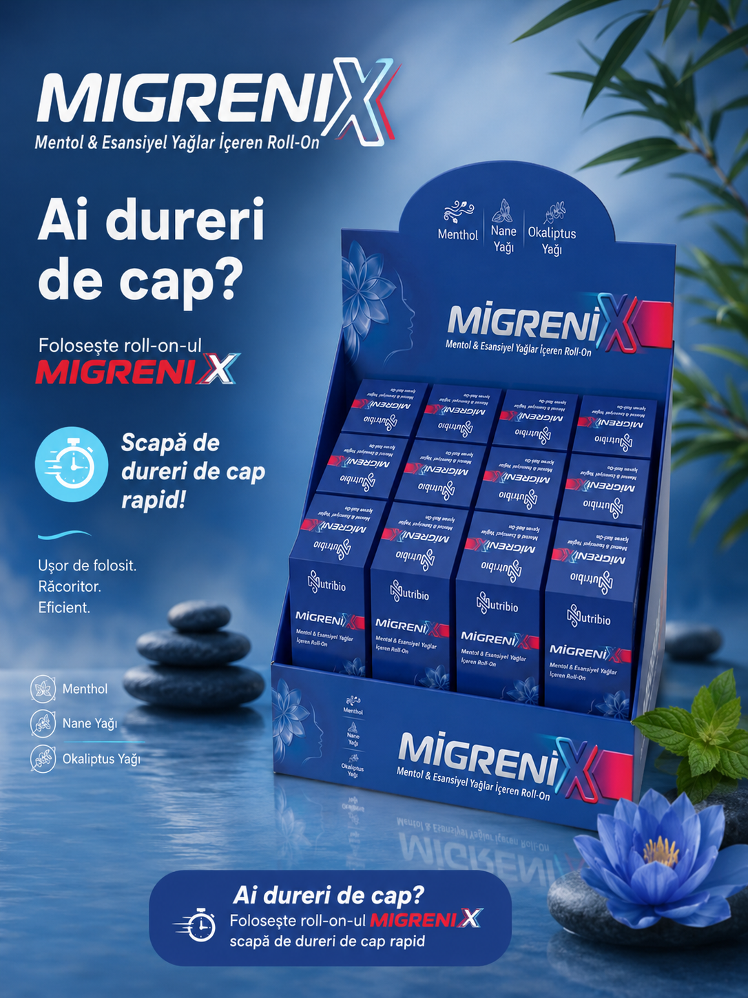 Migrenix rol on pentru dureri de cap și migrene soluție rapidă 10 mg